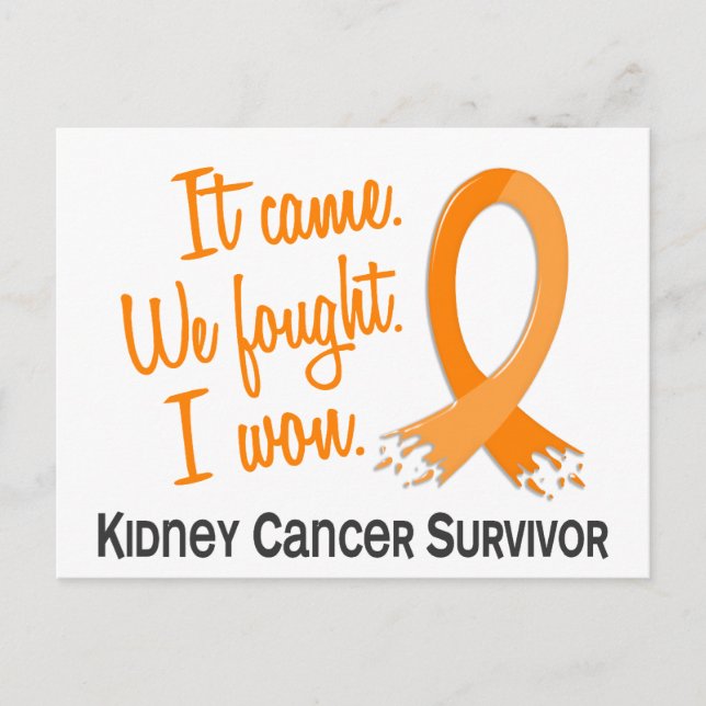 Survivor 11 Kidney Cancer Postcard (Front)