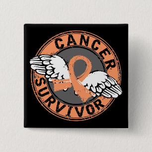 Survivor 14 Endometrial Cancer 2 Inch Square Button