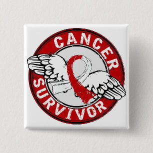 Survivor 14 Oral Cancer 2 Inch Square Button