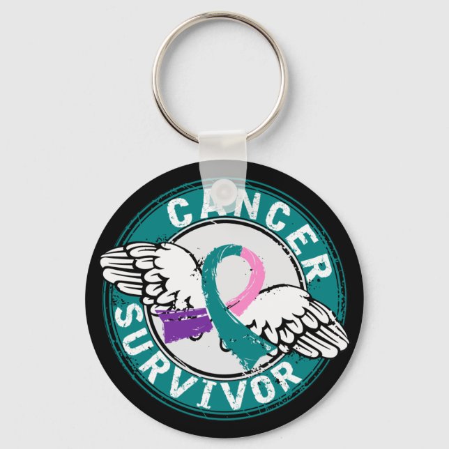 Survivor 14 Thyroid Cancer Keychain (Front)