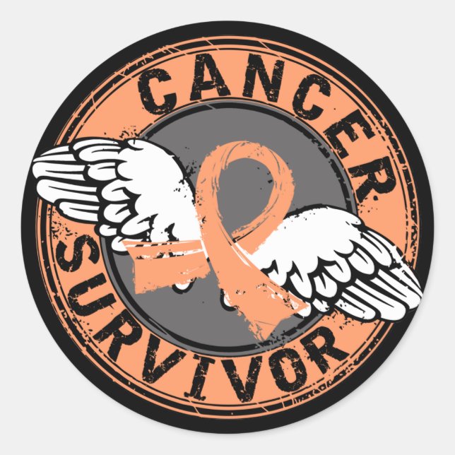 Survivor 14 Uterine Cancer Classic Round Sticker (Front)