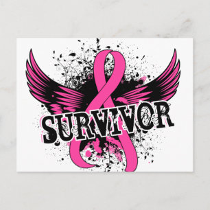 Survivor 16 Breast Cancer Postcard