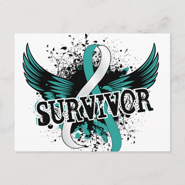 Survivor 16 Cervical Cancer Postcard (Front)