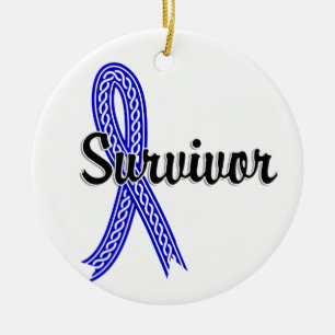 Survivor 17 Rectal Cancer Ceramic Ornament