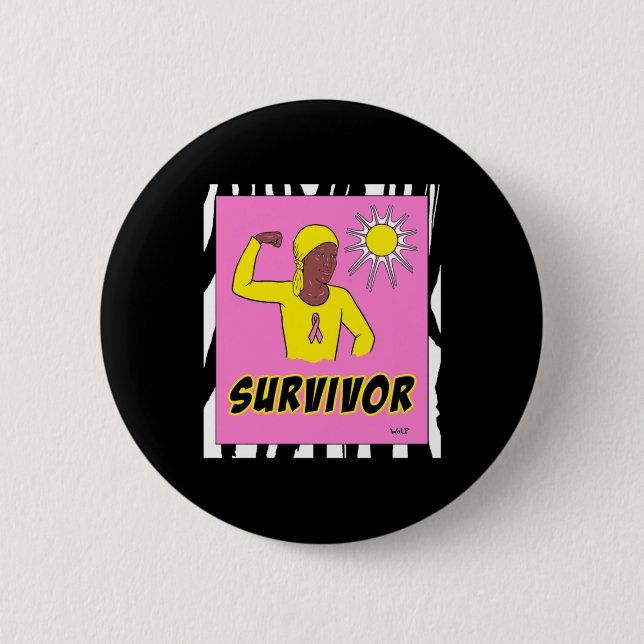 Survivor  2 inch round button (Front)