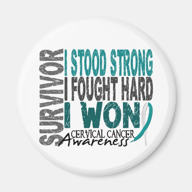 Survivor 4 Cervical Cancer Magnet (Front)