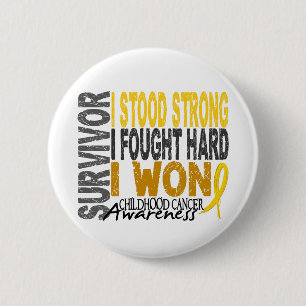 Survivor 4 Childhood Cancer 2 Inch Round Button