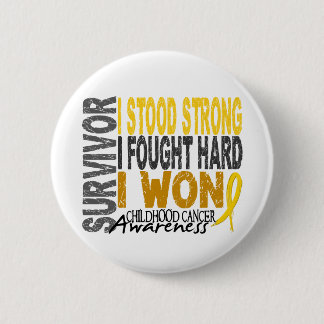 Survivor 4 Childhood Cancer 2 Inch Round Button