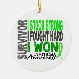 Survivor 4 Lymphoma Ceramic Ornament