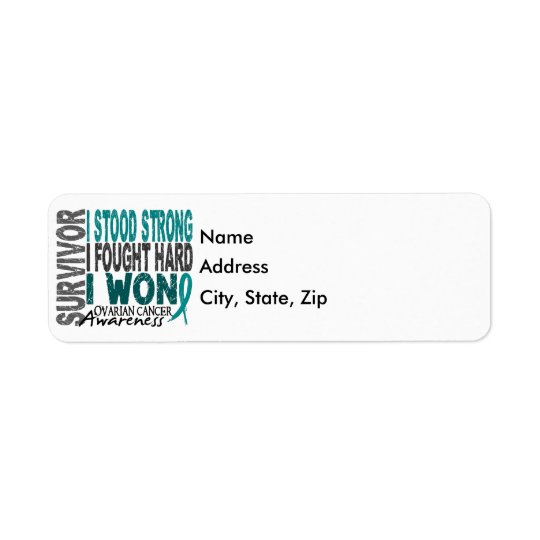 Survivor 4 Ovarian Cancer Return Address Label