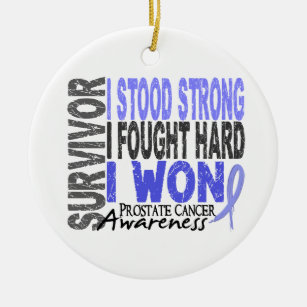 Survivor 4 Prostate Cancer Ceramic Ornament
