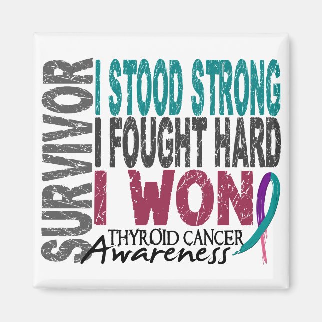 Survivor 4 Thyroid Cancer Magnet (Front)
