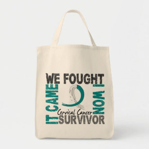 Survivor 5 Cervical Cancer Tote Bag