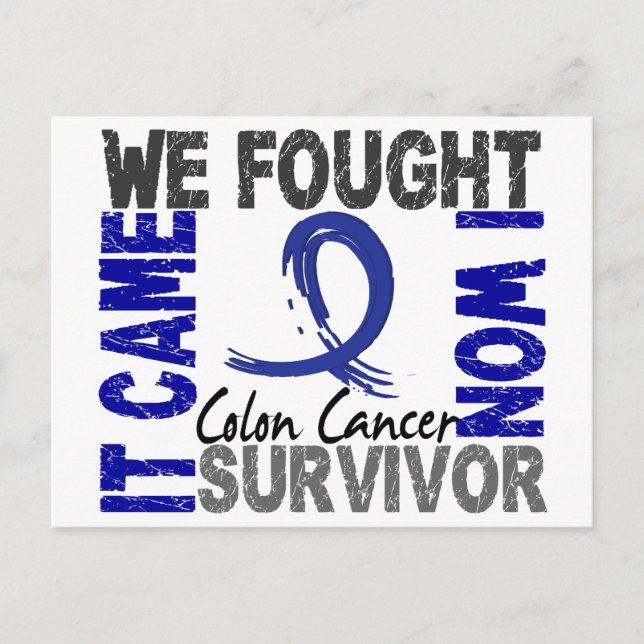 Survivor 5 Colon Cancer Postcard (Front)