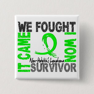 Survivor 5 Non-Hodgkin's Lymphoma 2 Inch Square Button