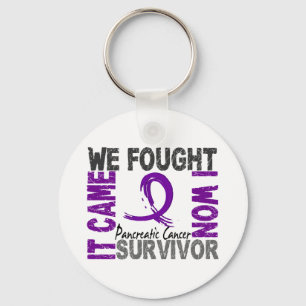 Survivor 5 Pancreatic Cancer Keychain