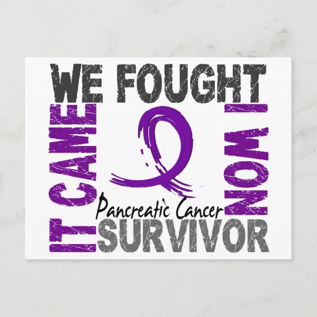 Survivor 5 Pancreatic Cancer Postcard (Front)