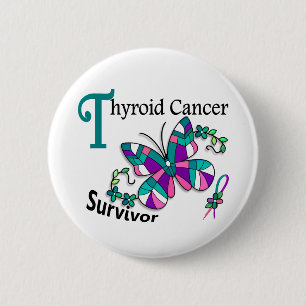 Survivor 6 Thyroid Cancer 2 Inch Round Button