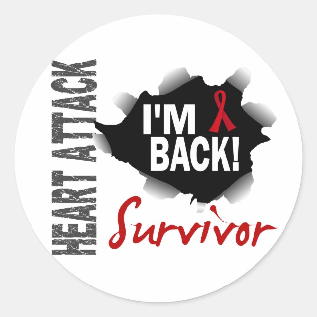 Survivor 7 Heart Attack Classic Round Sticker (Front)