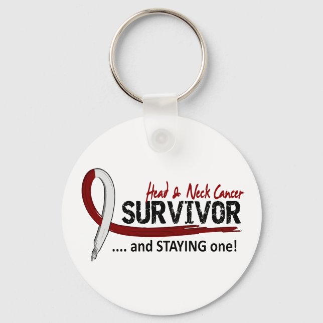 Survivor 8 Head Neck Cancer Keychain (Front)