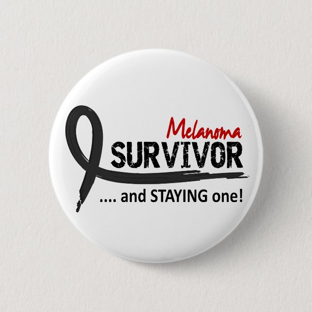 Survivor 8 Melanoma 2 Inch Round Button (Front)
