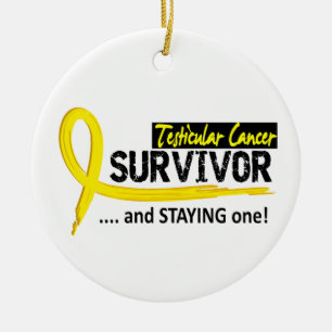 Survivor 8 Testicular Cancer Ceramic Ornament