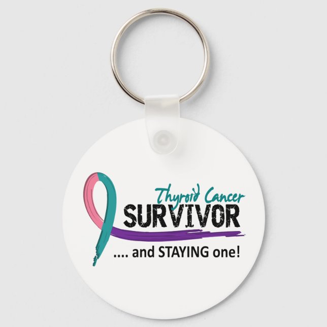 Survivor 8 Thyroid Cancer Keychain (Front)