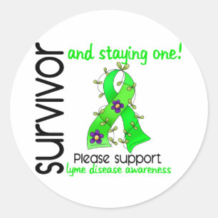 Survivor 9 Lyme Disease Classic Round Sticker