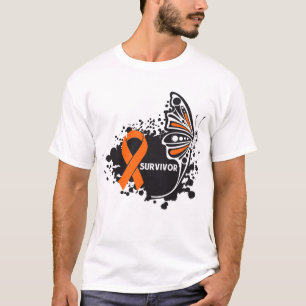 Survivor Abstract Butterfly Kidney Cancer T-Shirt