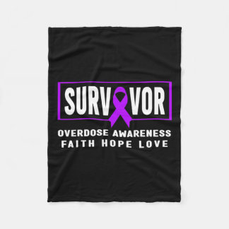 Survivor - Addiction Awareness Fleece Blanket