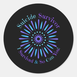 Survivor Awareness Prevention Month Mom Dad Kid Classic Round Sticker