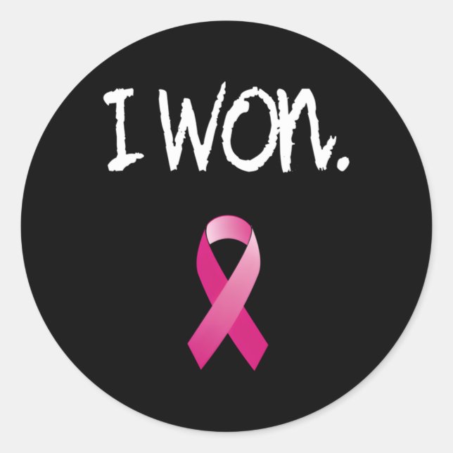 Survivor Breast Cancer Awareness Classic Round Sticker (Front)