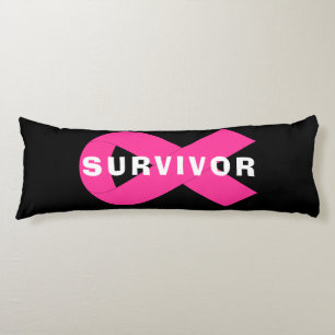 Survivor Breast Cancer Awareness Pink Ribbon Body Pillow