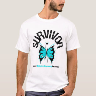 SURVIVOR Butterfly Addiction Recovery T-Shirt