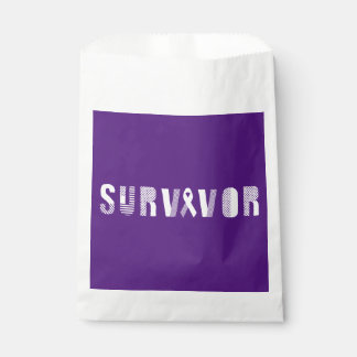 Survivor Cancer Ribbon Inspirational Motivational Favour Bag