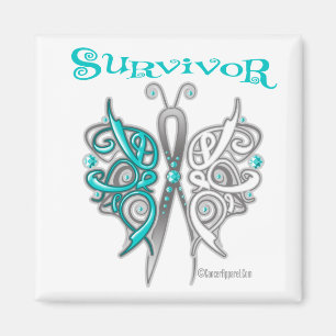 Survivor Celtic Butterfly - Cervical Cancer Magnet
