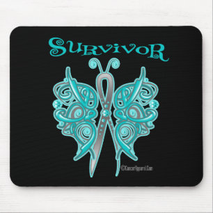 Survivor Celtic Butterfly - Ovarian Cancer Mouse Pad