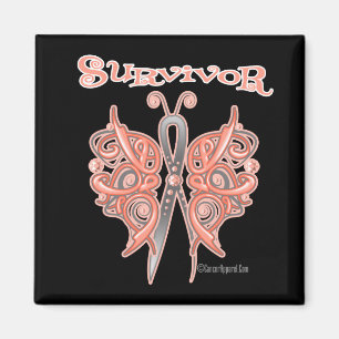 Survivor Celtic Butterfly - Uterine Cancer Magnet