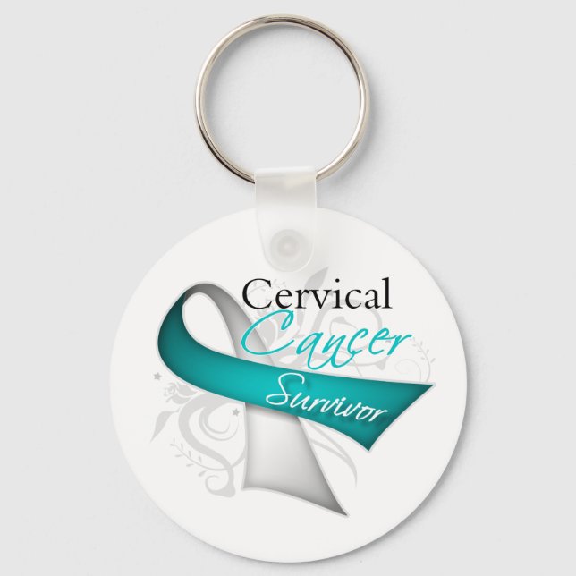 Survivor - Cervical Cancer Keychain (Front)