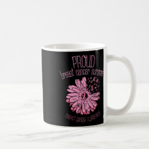 Survivor Daisy Pink Breast Cancer Awareness Gift Coffee Mug