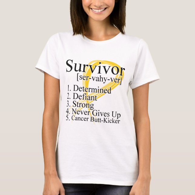 Survivor Definition - Childhood Cancer T-Shirt (Front)