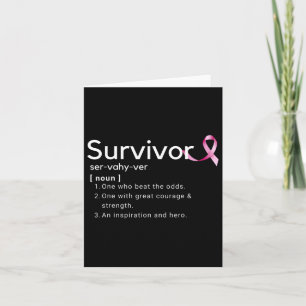 Survivor Definition For Breast Cancer Survivors  Card