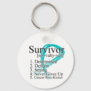 Survivor Definition - Gynecologic Cancer Keychain