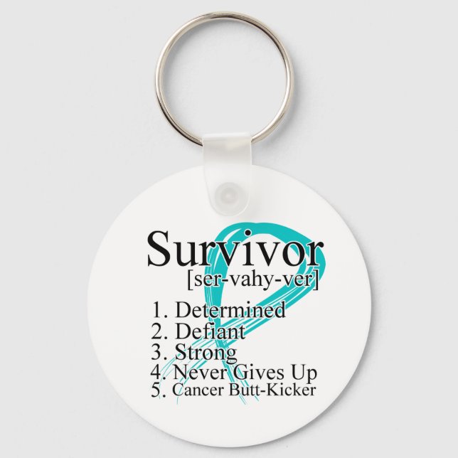 Survivor Definition - Gynecologic Cancer Keychain (Front)