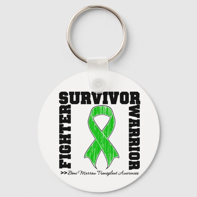 Survivor Fighter Warrior Bone Marrow Transplant Keychain (Front)