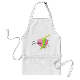 Survivor Flowers Heart Standard Apron