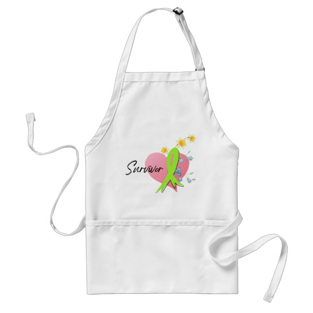 Survivor Flowers Heart Standard Apron (Front)