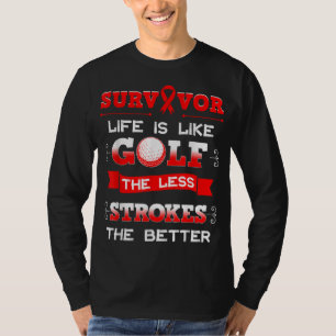Survivor Golf Stroke Ischemic Cerebrovascular Brai T-Shirt