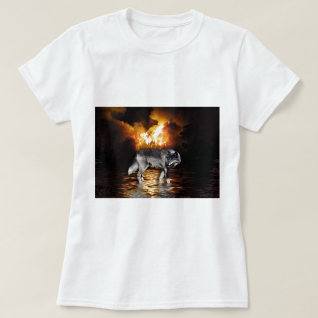 "Survivor" Grey Wolf Gifts T-Shirt (Design Front)