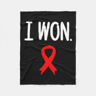 Survivor Heart Disease Warrior I Won Heart Disease Fleece Blanket